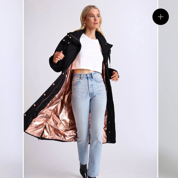 🆕 Brand New - Avec Les Filles Thermalpuff Longline Cloud Duvet Puffer Coat - Picture 6 of 11